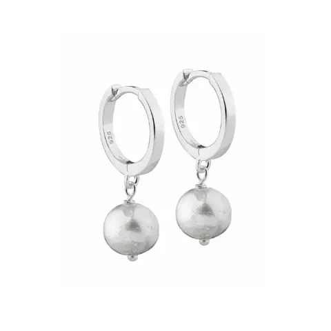 WHISPER PEARL HOOP | SILVER — produktfoto