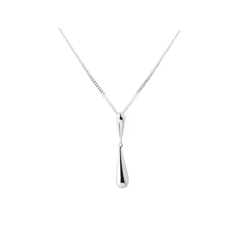 SHINY DROP NECKLACE | SILVER — produktfoto