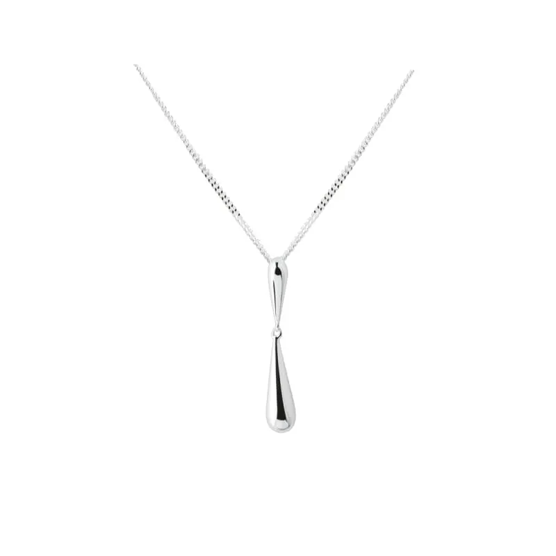 SHINY DROP NECKLACE | SILVER — produktfoto
