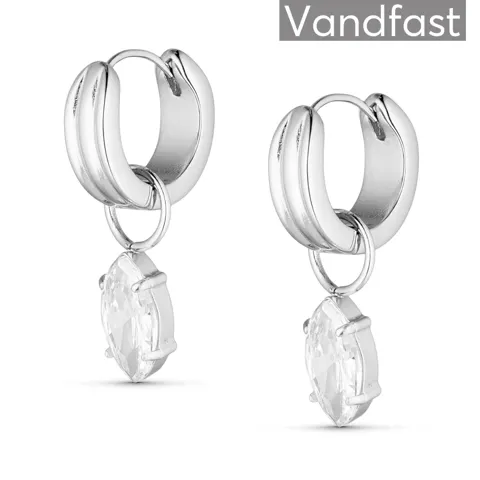 ANNEBRAUNER Oval Zirconia Hoop Øreringe — produktfoto