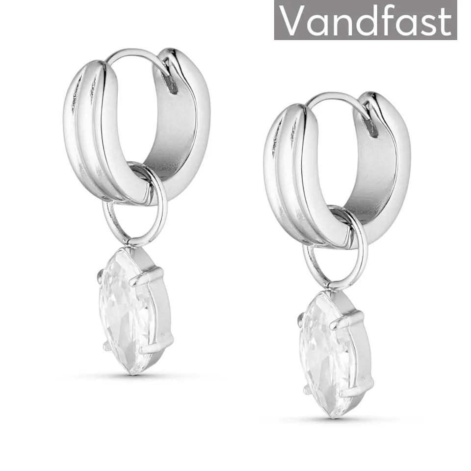 ANNEBRAUNER Oval Zirconia Hoop Øreringe — produktfoto