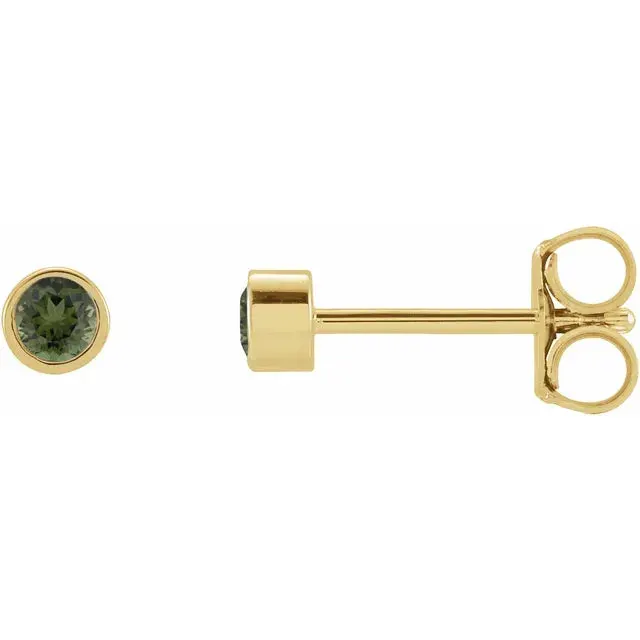 Petit Bezel 14kt grøn turmalin — produktfoto