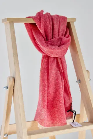 Cashmere tørklæde i smuk rød melange — produktfoto