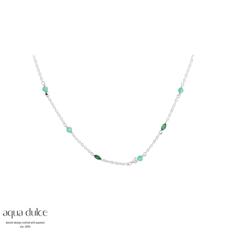 GREEN GARDEN NECKLACE | SILVER — produktfoto