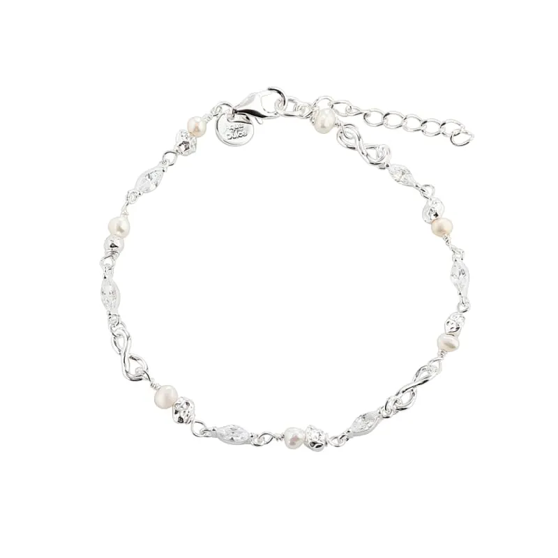 WHITE GARDEN BRACELET  | SILVER — produktfoto