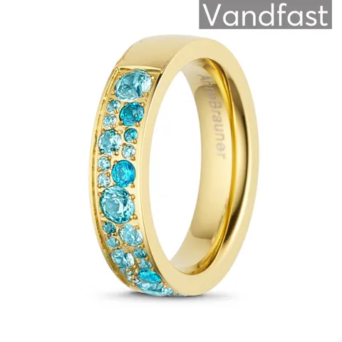 ANNEBRAUNER Sparkling Multicolor Blue Mix Ring 18K Guldbelagt — produktfoto