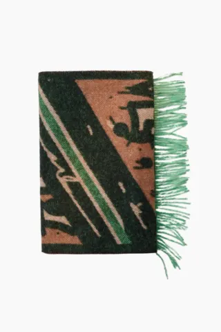Woven Wool Vibskov Scarf - Brown - Mads Nørgaard — produktfoto