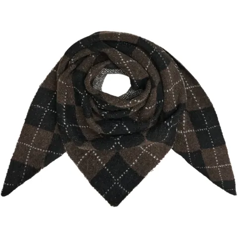Marta du Chateau dame tørklæde MdcGretzel BA-3446 - Black/Coffee — produktfoto