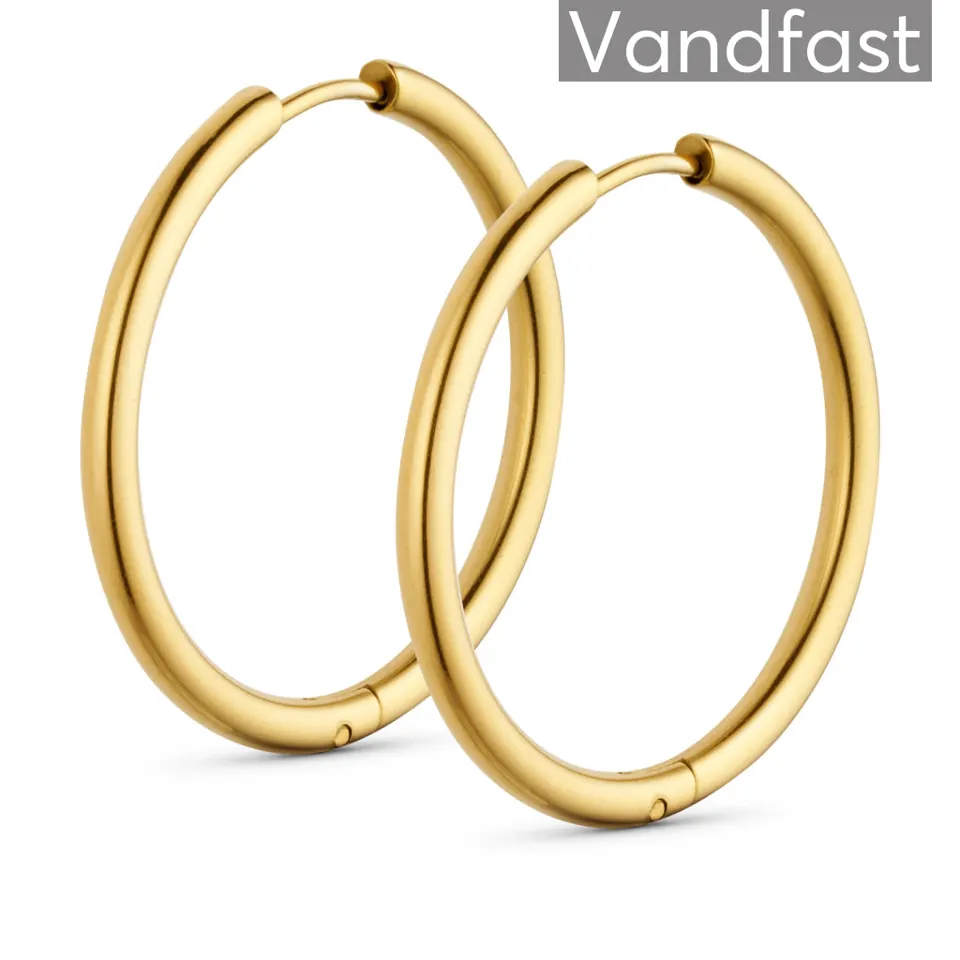 ANNEBRAUNER Creole Every Day 25mm Øreringe 18K Guldbelagt — produktfoto