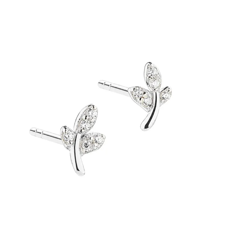 LEAFY EARSTUD | SILVER — produktfoto