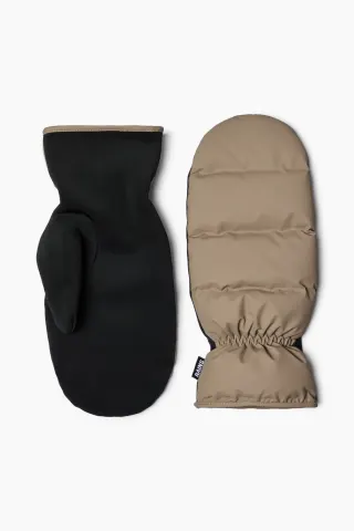 Lohja Puffer Mittens W1T2 - Beige - Rains — produktfoto