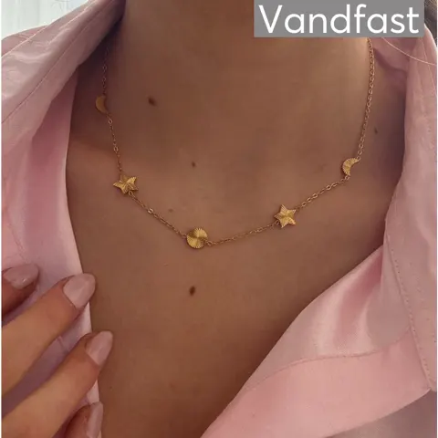 ANNEBRAUNER  Sun Mix Halskæde 18K Guldbelagt — produktfoto