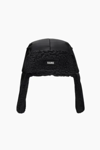 Fleece Trapper Hat W2T3 - Black - Rains — produktfoto