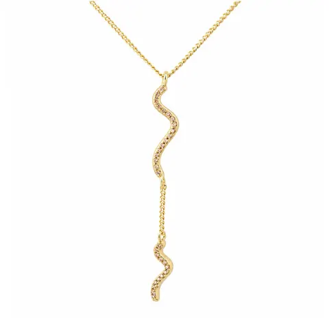 *CURVA CHAMPAGNE NECKLACE | GOLDEN — produktfoto