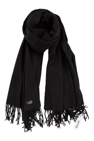 Pashmina tørklæde i 100% cashmere - Pollini sort — produktfoto