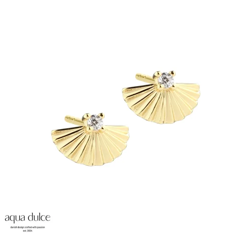 KAYA FAN EARSTUD | GOLDEN — produktfoto