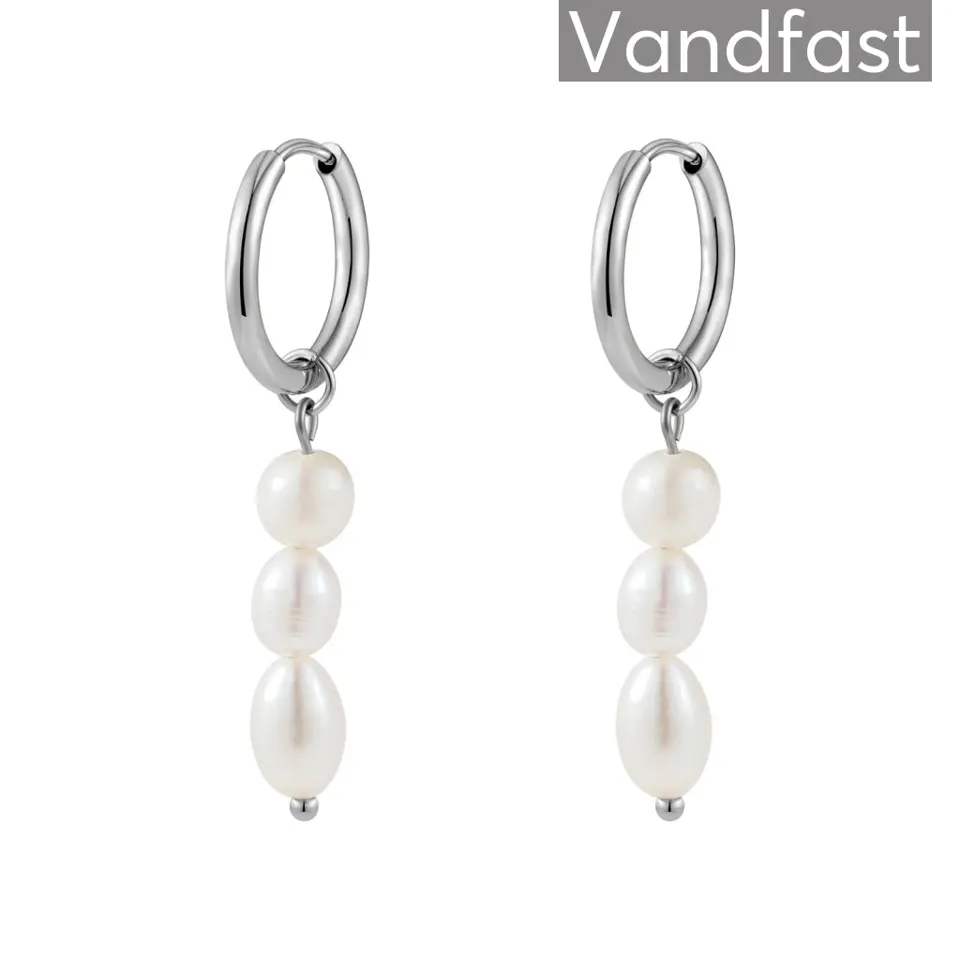 ANNEBRAUNER Pearl Triple Creole Øreringe — produktfoto