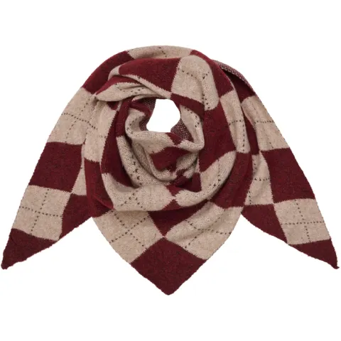 Marta du Chateau dame tørklæde MdcGretzel BA-3446 - Burgundy/Taupe — produktfoto