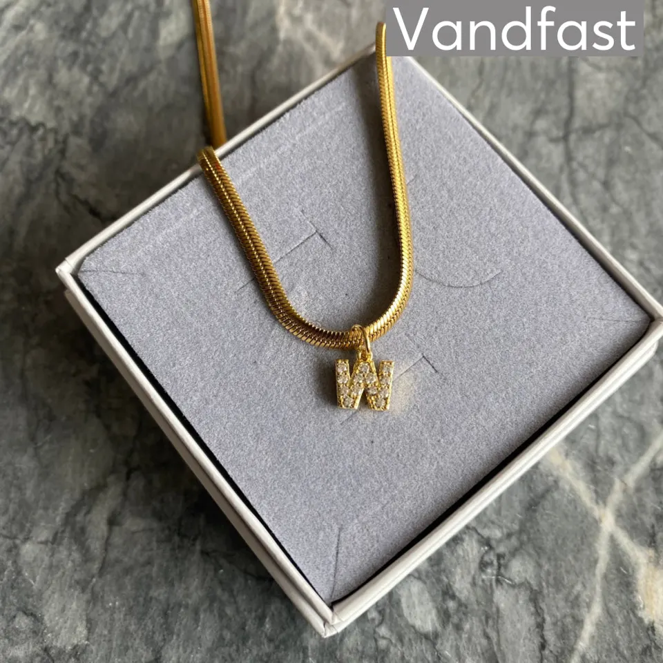 ANNEBRAUNER Snake Letter Halskæde 18K Guldbelagt - A — produktfoto