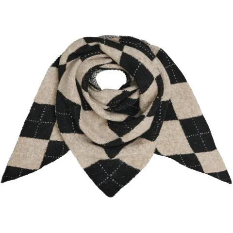 Marta du Chateau dame tørklæde MdcGretzel BA-3446 - Black/Taupe — produktfoto