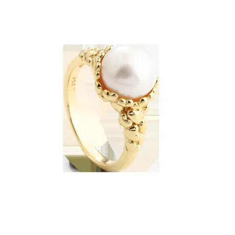 KARLA PEARL RING - 52 | GOLDEN — produktfoto