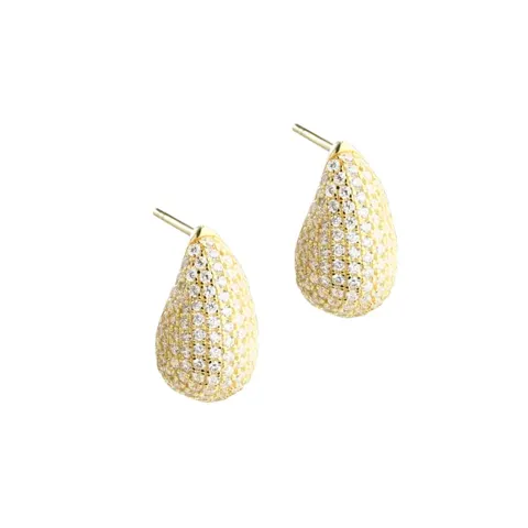 *PAVÉ BIG EARSTUD |  GOLDEN — produktfoto