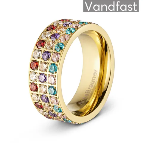 ANNEBRAUNER Alliance Multicolor Ring 18K Guldbelagt — produktfoto