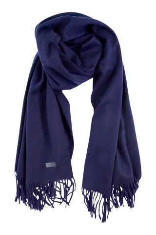 Pashmina tørklæde i 100% cashmere Pollini - blå — produktfoto
