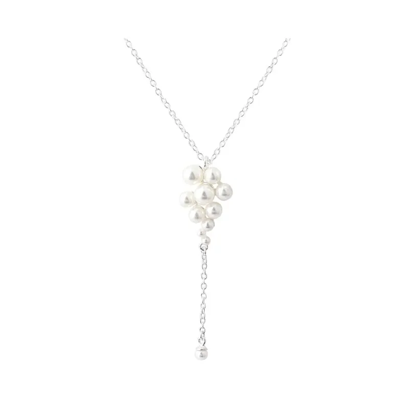 LUNA CLUSTER NECKLACE | SILVER — produktfoto
