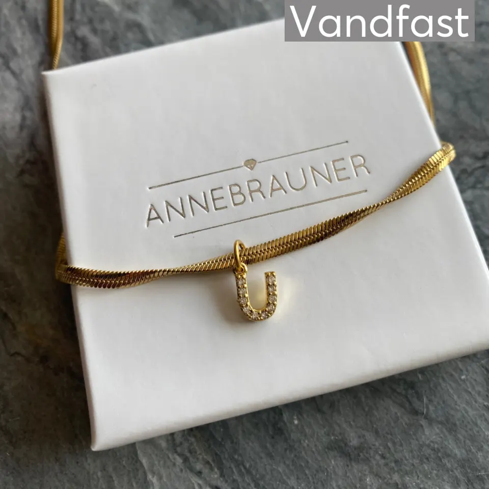 ANNEBRAUNER Snake Letter Halskæde 18K Guldbelagt - A — produktfoto