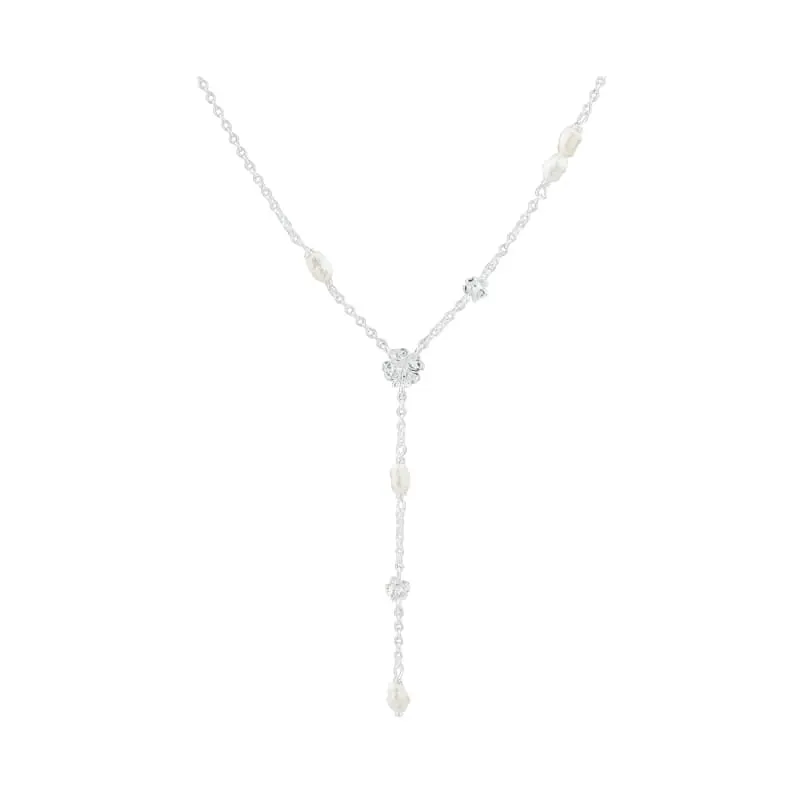 CLOVER Y-NECKLACE | SILVER — produktfoto