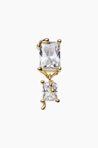 Roppongi Drop Earring - Goldplated Silver - Maria Black — produktfoto