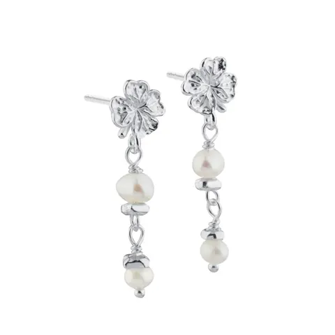 CLOVER PEARL EARSTUD | SILVER — produktfoto