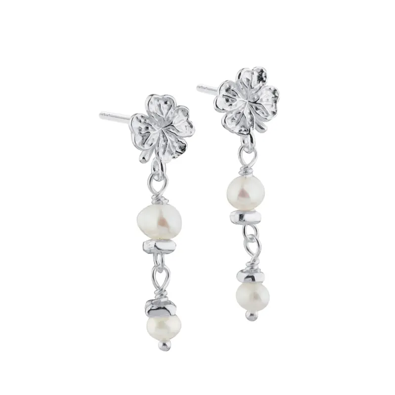 CLOVER PEARL EARSTUD | SILVER — produktfoto