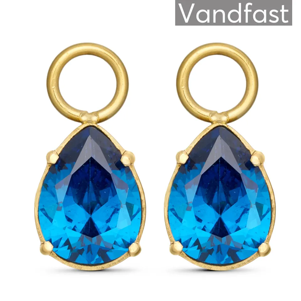 ANNEBRAUNER Water Drops Sapphire Blue 18K Guldbelagt — produktfoto