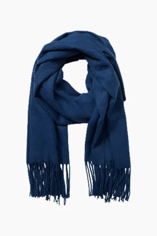 Objmarilyn Wool Scarf - Estate Blue - Object — produktfoto