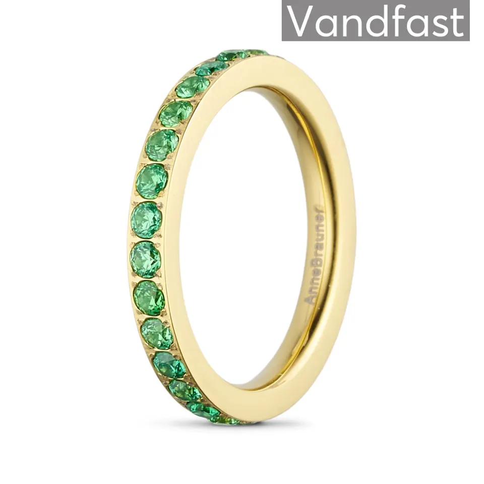 ANNEBRAUNER Alliance L-Green Ring 18K Guldbelagt — produktfoto