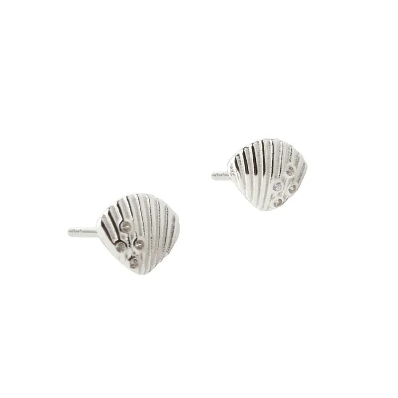 SHELLY MEDIUM EARSTUD | SILVER — produktfoto