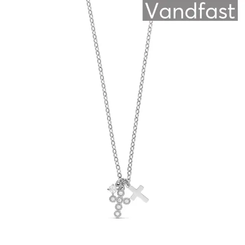 ANNEBRAUNER Elegant Zirconia Cross Halskæde — produktfoto
