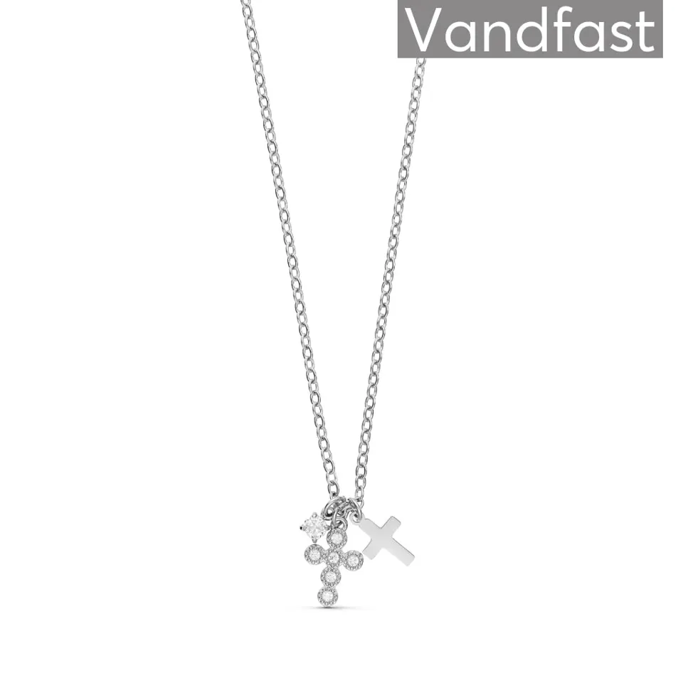 ANNEBRAUNER Elegant Zirconia Cross Halskæde — produktfoto