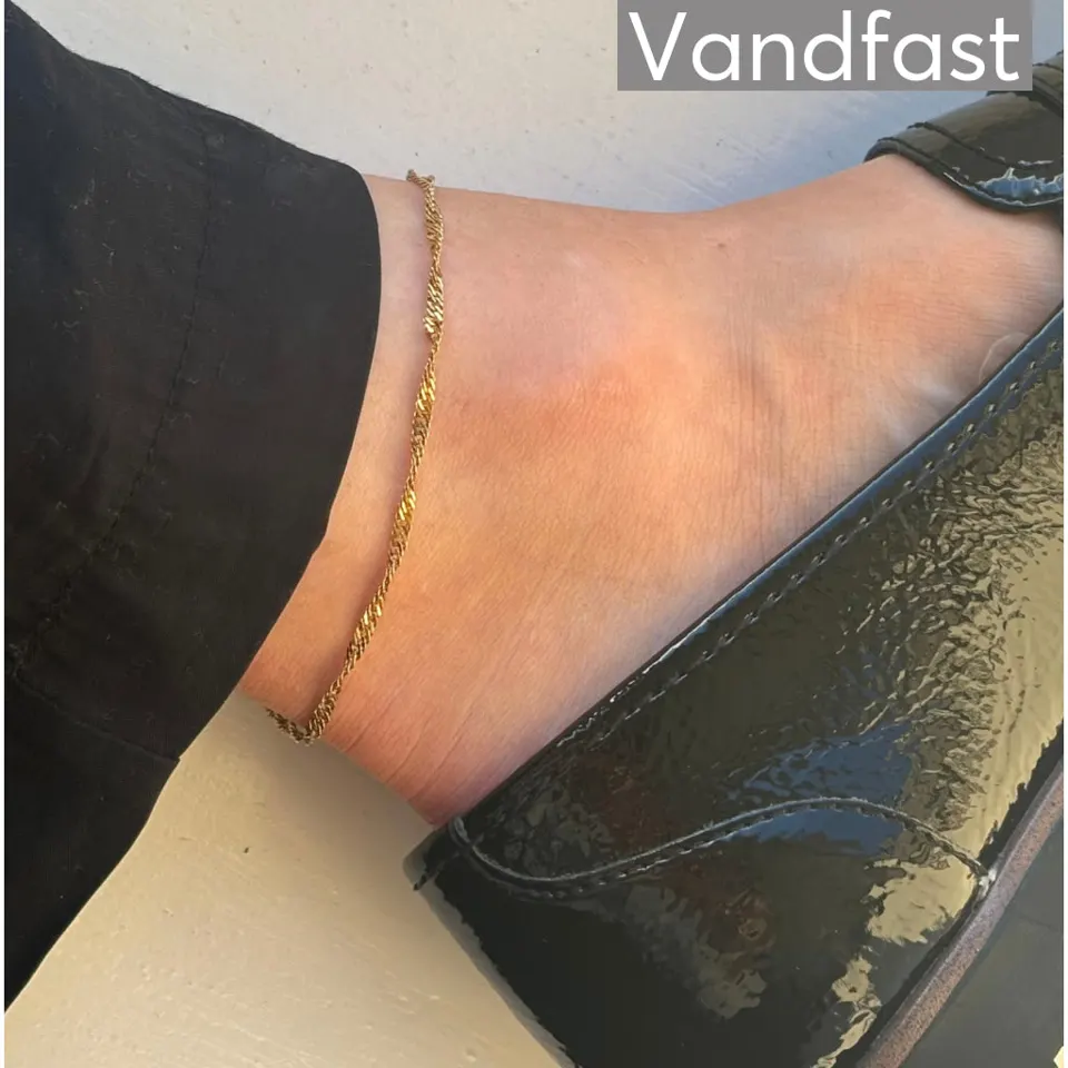 ANNEBRAUNER Sunshine Ankelkæde 18K Guldbelagt — produktfoto
