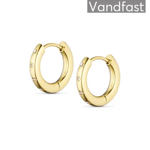 ANNEBRAUNER Golden Sun Creoler 15 mm Øreringe 18K Guldbelagt — produktfoto