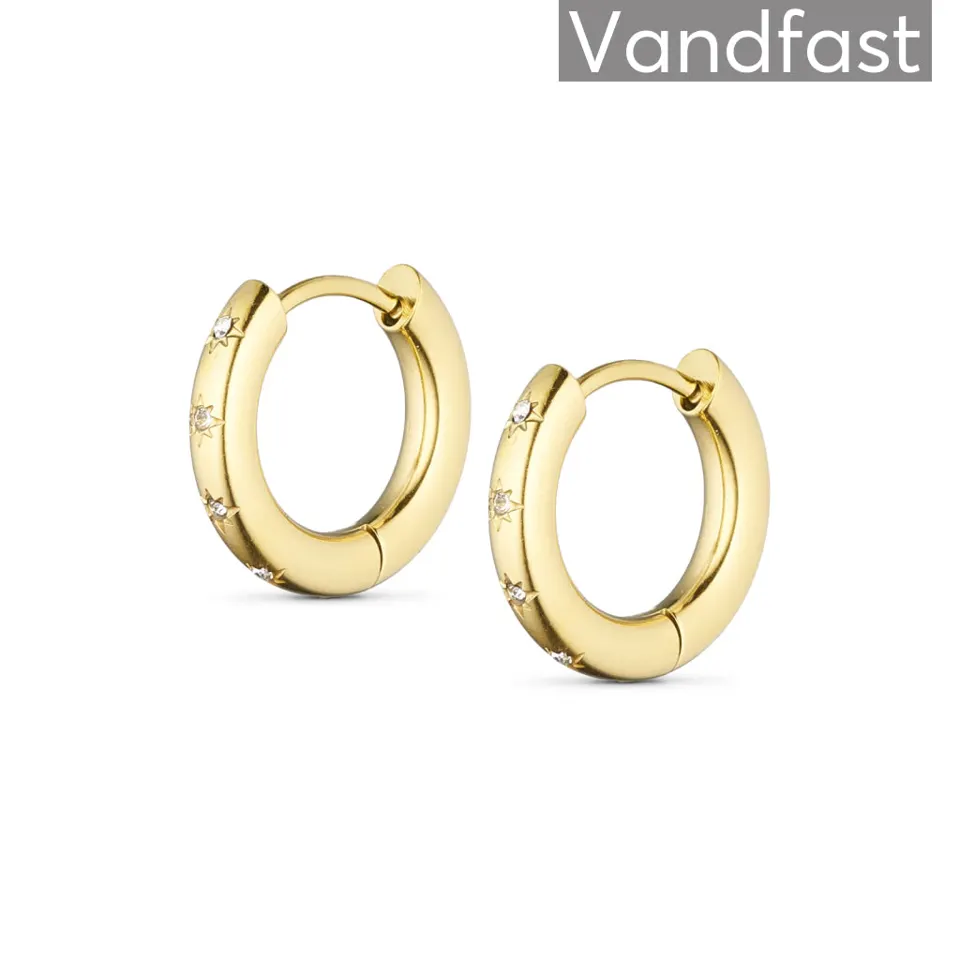 ANNEBRAUNER Golden Sun Creoler 15 mm Øreringe 18K Guldbelagt — produktfoto
