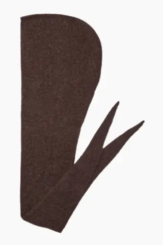 Hood Scarf - Brown - Oval Square — produktfoto
