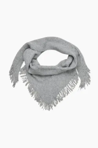 Triangle Scarf - Grey Melange - Oval Square — produktfoto