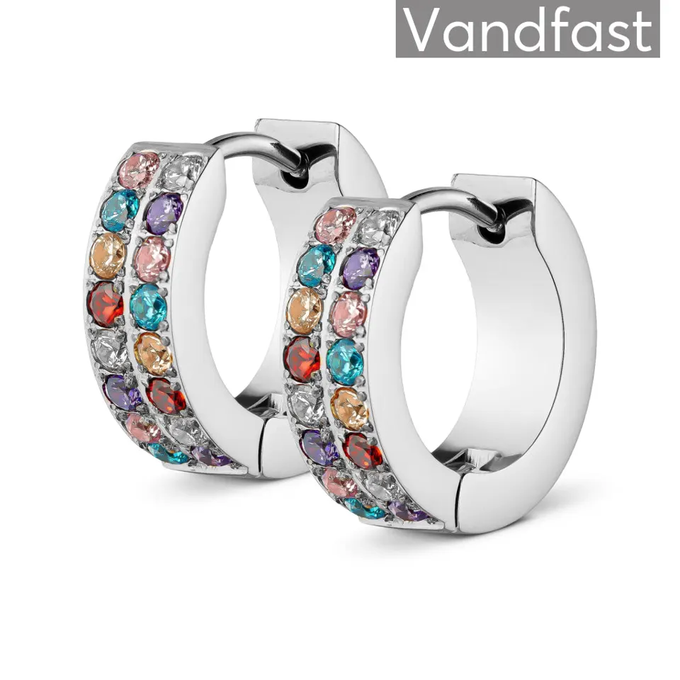 ANNEBRAUNER Creole Double Line Multicolor Øreringe — produktfoto