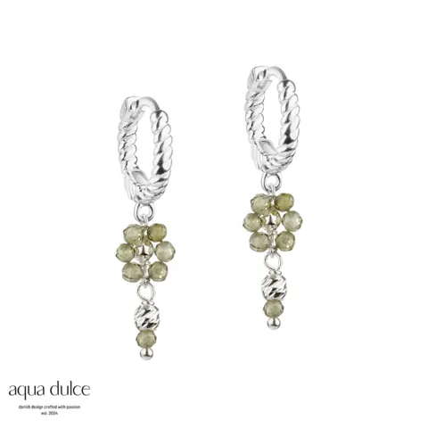 *DAISY OLIVE HOOP 12 MM.  | SILVER — produktfoto