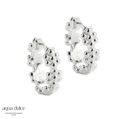 *LOTS OF FLOWERS HOOP MEDIUM | SILVER — produktfoto