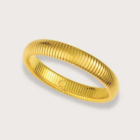 Béa forgyldt chunky bangle - vandfast armring - Chant du Matin — produktfoto