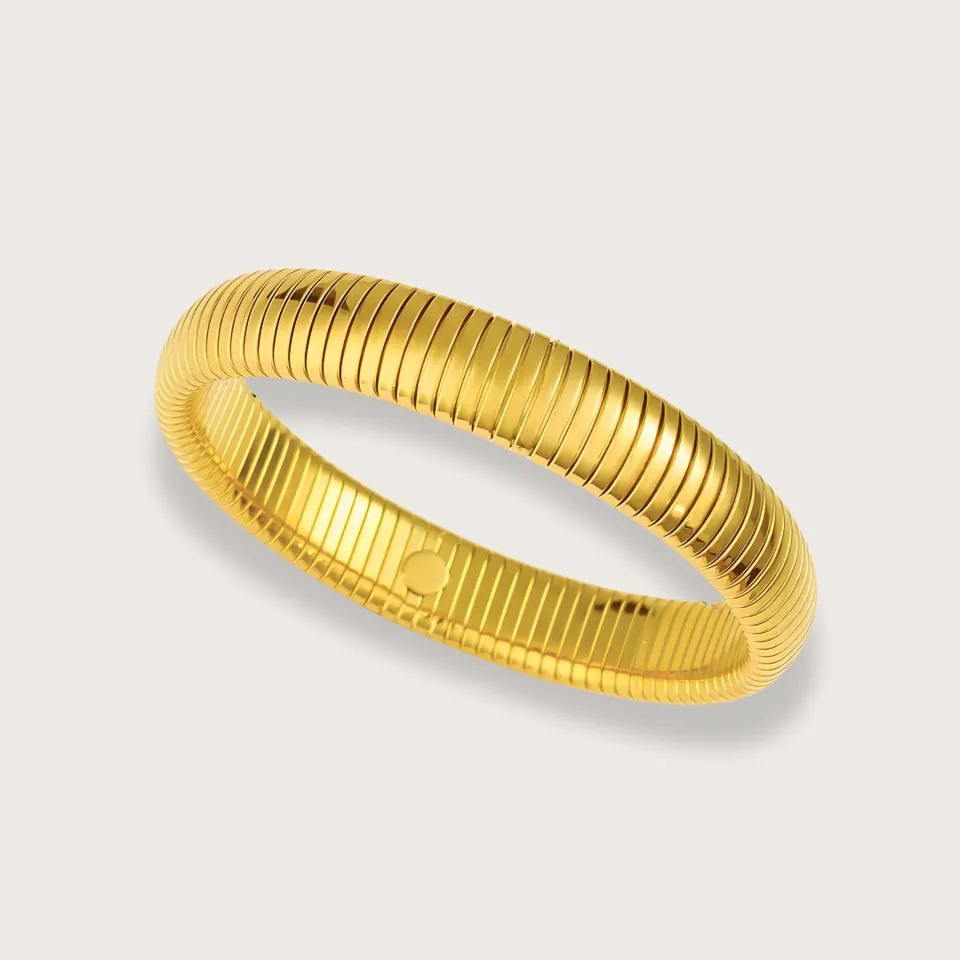 Béa forgyldt chunky bangle - vandfast armring - Chant du Matin — produktfoto